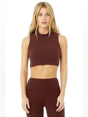 ALO YOGA Micro waffle comfort bra tank size M